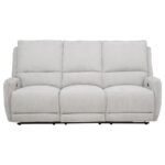 SYLMAR CHENILLE UPHOLSTERED POWER RECLINING SOFA DOVE GREY - Image 7