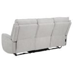 SYLMAR CHENILLE UPHOLSTERED POWER RECLINING SOFA DOVE GREY - Image 8