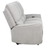 SYLMAR CHENILLE UPHOLSTERED POWER RECLINING SOFA DOVE GREY - Image 9