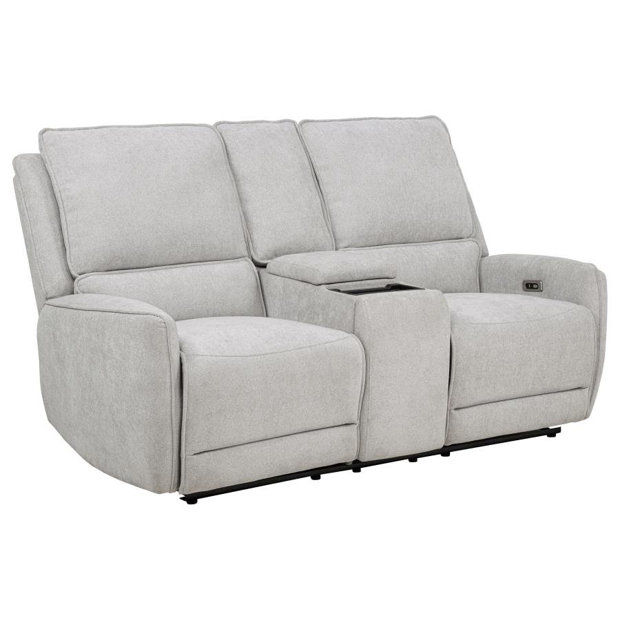 610522P_04x900.jpg SYLMAR CHENILLE UPHOLSTERED POWER RECLINING LOVESEAT DOVE GREY - Image 1