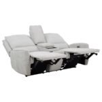 SYLMAR CHENILLE UPHOLSTERED POWER RECLINING LOVESEAT DOVE GREY - Image 6