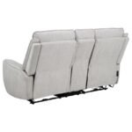 SYLMAR CHENILLE UPHOLSTERED POWER RECLINING LOVESEAT DOVE GREY - Image 8