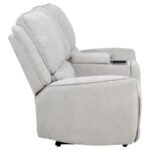 SYLMAR CHENILLE UPHOLSTERED POWER RECLINING LOVESEAT DOVE GREY - Image 9