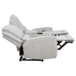 SYLMAR CHENILLE UPHOLSTERED POWER RECLINING LOVESEAT DOVE GREY - Image 11