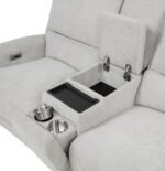 SYLMAR CHENILLE UPHOLSTERED POWER RECLINING LOVESEAT DOVE GREY - Image 13