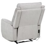 SYLMAR CHENILLE UPHOLSTERED POWER RECLINER DOVE GREY - Image 6