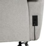SYLMAR CHENILLE UPHOLSTERED POWER RECLINER DOVE GREY - Image 11