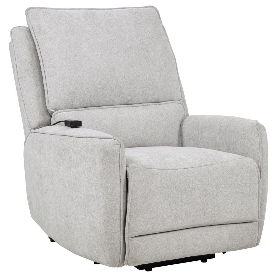 610524PP_02x900.jpg SYLMAR CHENILLE UPHOLSTERED DUAL POWER LIFT RECLINER DOVE GREY - Image 1