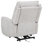 SYLMAR CHENILLE UPHOLSTERED DUAL POWER LIFT RECLINER DOVE GREY - Image 7