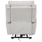 SYLMAR CHENILLE UPHOLSTERED DUAL POWER LIFT RECLINER DOVE GREY - Image 8
