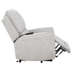 SYLMAR CHENILLE UPHOLSTERED DUAL POWER LIFT RECLINER DOVE GREY - Image 10