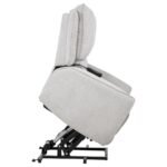SYLMAR CHENILLE UPHOLSTERED DUAL POWER LIFT RECLINER DOVE GREY - Image 12
