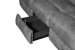 CONRAD 3-PIECE UPHOLSTERED PADDED ARM MOTION SOFA SET GREY - Image 11