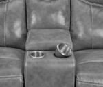 CONRAD 3-PIECE UPHOLSTERED PADDED ARM MOTION SOFA SET GREY - Image 13