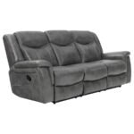 CONRAD UPHOLSTERED PADDED ARM MOTION SOFA GREY