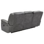 CONRAD UPHOLSTERED PADDED ARM MOTION SOFA GREY - Image 5