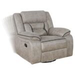 GREER 3-PIECE UPHOLSTERED RECLINING SOFA SET TAUPE - Image 6