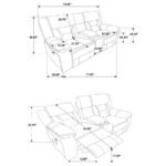 GREER 3-PIECE UPHOLSTERED RECLINING SOFA SET TAUPE - Image 13
