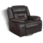 GREER 3-PIECE UPHOLSTERED RECLINING SOFA SET BROWN - Image 7