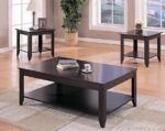 BROOKS 3-PIECE RECTANGULAR COFFEE TABLE SET CAPPUCCINO
