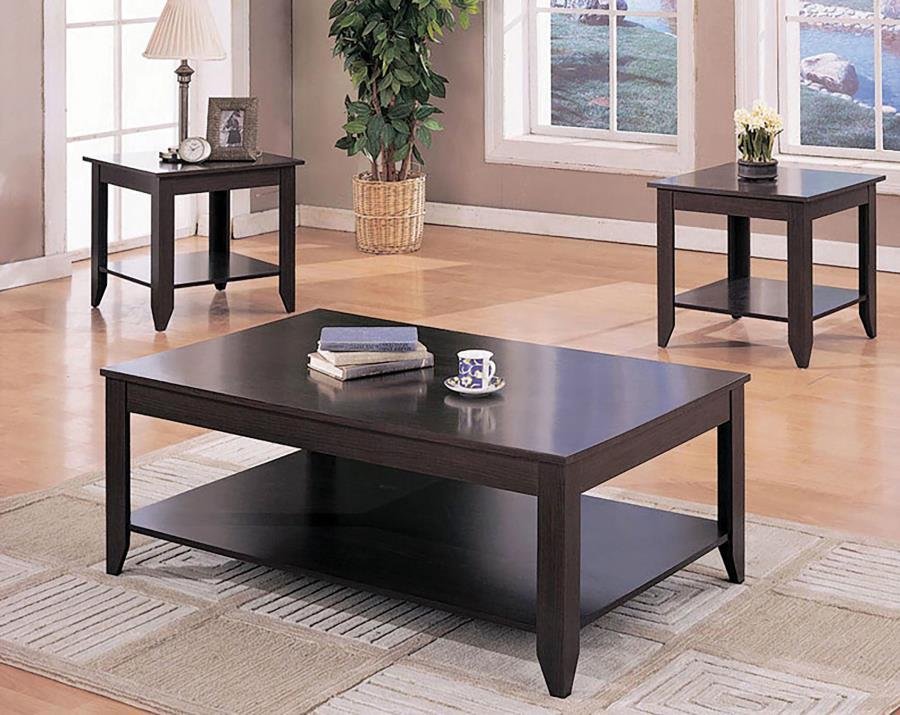 700285_01x900.jpg BROOKS 3-PIECE RECTANGULAR COFFEE TABLE SET CAPPUCCINO - Image 1