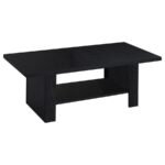 RODEZ 3-PIECE ENGINEERED WOOD COFFEE TABLE SET BLACK - Image 3