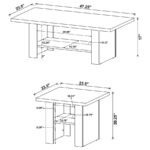 RODEZ 3-PIECE ENGINEERED WOOD COFFEE TABLE SET BLACK - Image 6