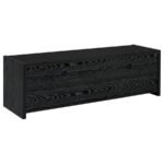 ALTON 3-DRAWER ENGINEERED WOOD 61-INCH TV STAND BLACK OAK - Image 6
