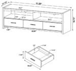 ALTON 3-DRAWER ENGINEERED WOOD 61-INCH TV STAND BLACK OAK - Image 10