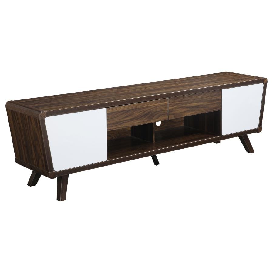 700793_02x900.jpg ALVIN 2-DOOR ENGINEERED WOOD 74-INCH TV STAND DARK WALNUT - Image 1