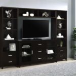 LEWES 4-PIECE 60-INCH TV ENTERTAINMENT CENTER CAPPUCCINO