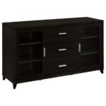 LEWES 2-DOOR ENGINEERED WOOD 60-INCH TV STAND CAPPUCCINO