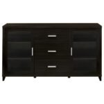 LEWES 2-DOOR ENGINEERED WOOD 60-INCH TV STAND CAPPUCCINO - Image 4