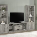 BURKE 3-PIECE 59-INCH TV ENTERTAINMENT CENTER GREY DRIFTWOOD
