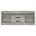 BURKE 3-PIECE 59-INCH TV ENTERTAINMENT CENTER GREY DRIFTWOOD - Image 5