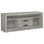 BURKE 2-DRAWER ENGINEERED WOOD 59-INCH TV STAND GREY DRIFTWOOD