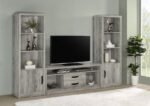BURKE 2-DRAWER ENGINEERED WOOD 59-INCH TV STAND GREY DRIFTWOOD - Image 11