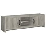 BURKE 2-DOOR ENGINEERED WOOD 71-INCH TV STAND GREY DRIFTWOOD