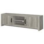 BURKE 2-DOOR ENGINEERED WOOD 71-INCH TV STAND GREY DRIFTWOOD - Image 5