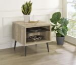 WELSH SQUARE ENGINEERED WOOD SIDE END TABLE DISTRESSED PINE - Image 2
