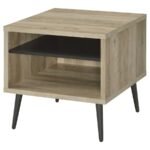 WELSH SQUARE ENGINEERED WOOD SIDE END TABLE DISTRESSED PINE - Image 4