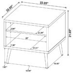 WELSH SQUARE ENGINEERED WOOD SIDE END TABLE DISTRESSED PINE - Image 11