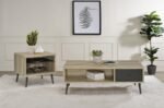 WELSH 2-PIECE COFFEE AND END TABLE SET DISTRESSED PINE