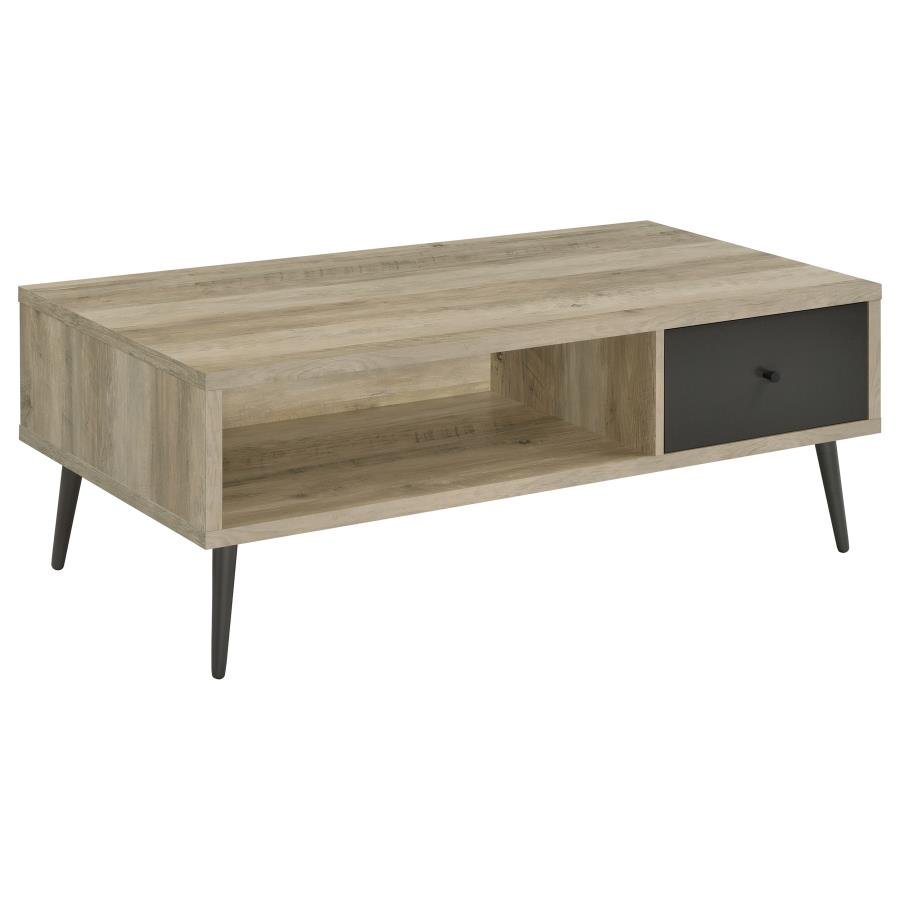 701038_02x900.jpg WELSH 1-DRAWER ENGINEERED WOOD COFFEE TABLE DISTRESSED PINE - Image 1