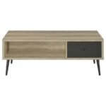 WELSH 1-DRAWER ENGINEERED WOOD COFFEE TABLE DISTRESSED PINE - Image 4