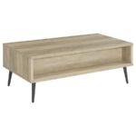 WELSH 1-DRAWER ENGINEERED WOOD COFFEE TABLE DISTRESSED PINE - Image 6