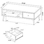 WELSH 1-DRAWER ENGINEERED WOOD COFFEE TABLE DISTRESSED PINE - Image 11