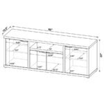 TABBY 3-PIECE 60-INCH TV ENTERTAINMENT CENTER MANGO - Image 16