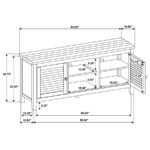 CONCORD 2-DOOR 60-INCH TV STAND CONSOLE DISTRESSED JAVA - Image 13