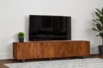 TRASK 86-INCH WOOD TV STAND MEDIA CONSOLE MANGO BROWN - Image 2